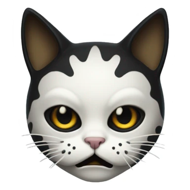 cat with a ghostface mask sticker