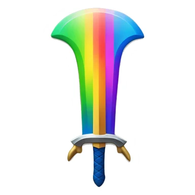 Rainbow sword sticker