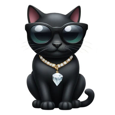 Billionaire Black Cat sticker