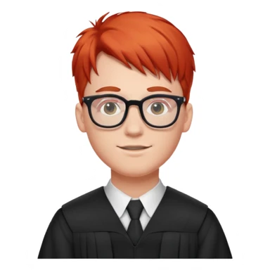high school graduate, big white boy with red hair and glasses sticker