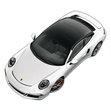 nouvelle porche 911 blanche sticker