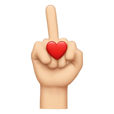 An index finger pointing a heart emoji  sticker