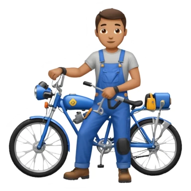 man Bike Repair Mechanic sticker