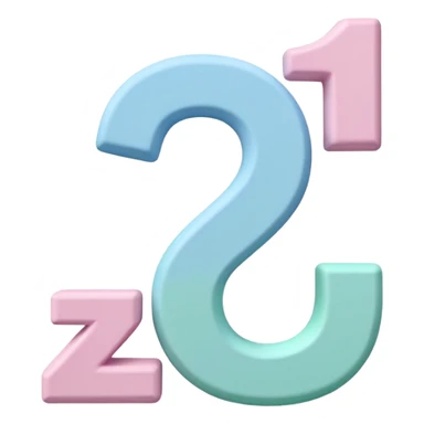 Numbers 1, 2, 3 in pastel colors (pink, blue, green), Pixar-style 3D, hand-drawn texture, soft shadow, transparent background sticker