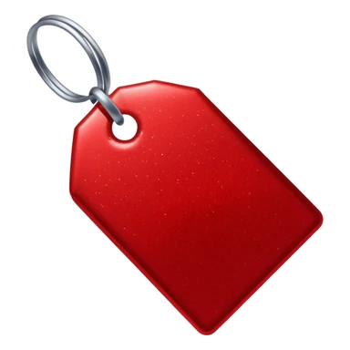 glitter red tag sticker