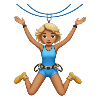 bungee jumping face with earrings sticker