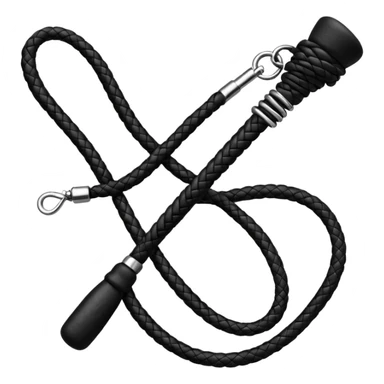 a Hyperrealistic black kinky bondage BDSM whip sticker