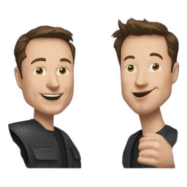 Elon musk win à combat with mark zukerberk sticker