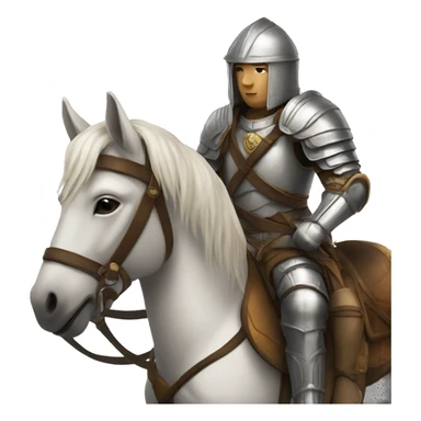 a white avar nomadic soldier on a horse from the side with leather armor on sticker