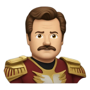 Ron Swanson as captain kirk sticker