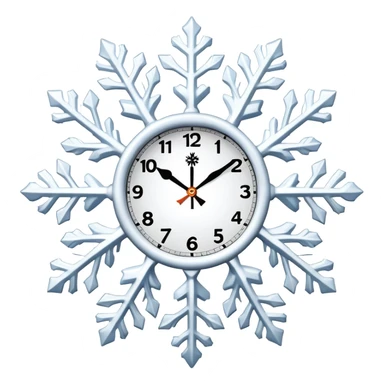 Clock witha snowflake sticker