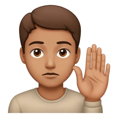 Side eye with pushing hand sticker