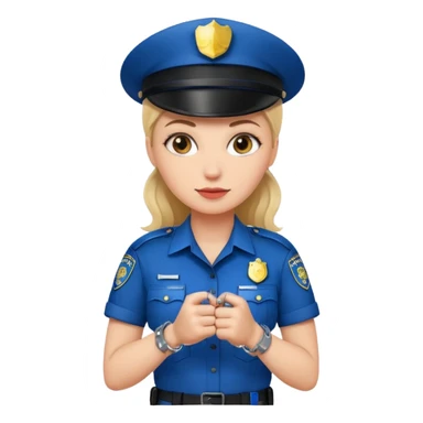 kelepçe tutan kadın polis sticker