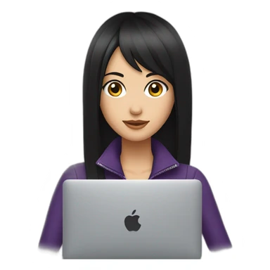 nico-robin-with-a-macbook sticker
