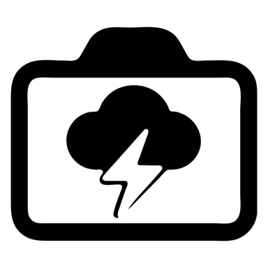 photo icon but with lightning bolt/storm sticker