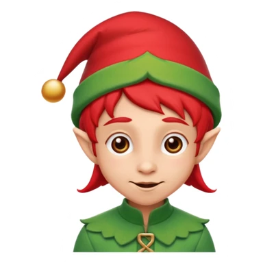 Christmas elf, funny, red sticker
