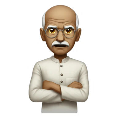 Angry ghandi sticker
