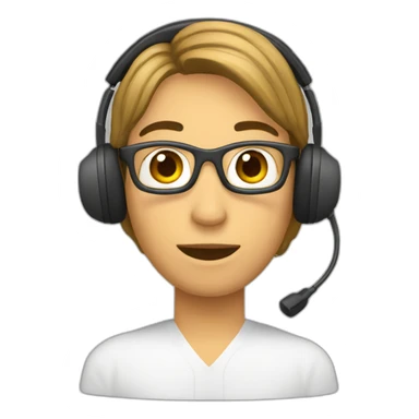 Spanish interpreter with headset sticker