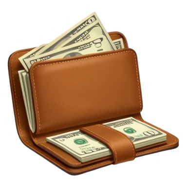 wallet with a lot of money in it sticker