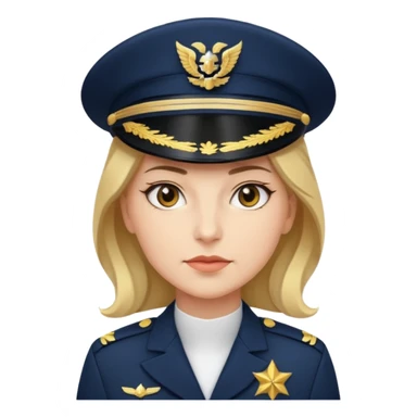 woman captain sticker