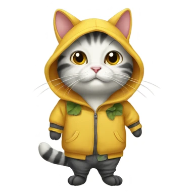 Cat in duck outfit  sticker