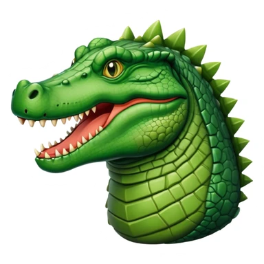 Medieval human merged with crocodile not portrait sticker
