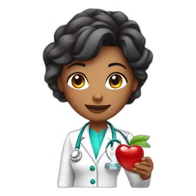 A beautiful pharmacist doctor with an injection in her hand sticker