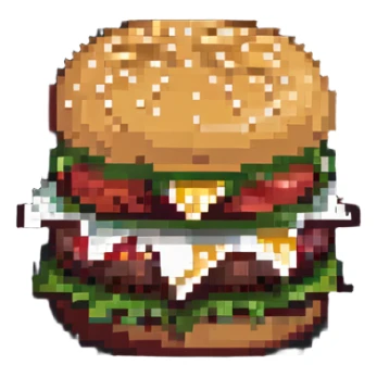 burger with fries sticker
