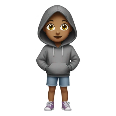 Girl wearing hoody sticker