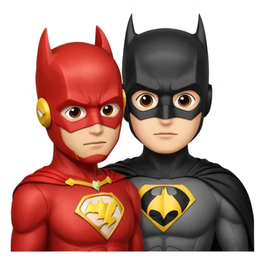 Batman and The Flash in love sticker