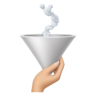 making a funnel with hands sticker