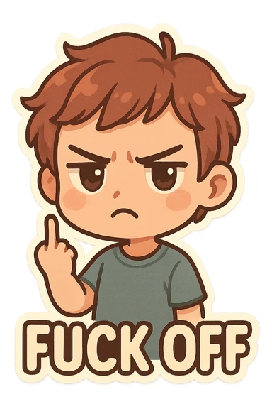 Fuck off sticker sticker