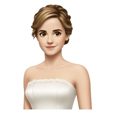 Emma watson en robe de mariée  sticker