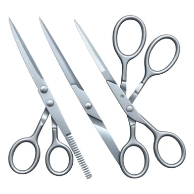 Two pairs of scissors cutting eachother  sticker