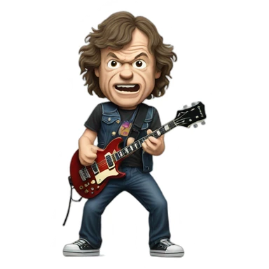 angus young from acdc sticker