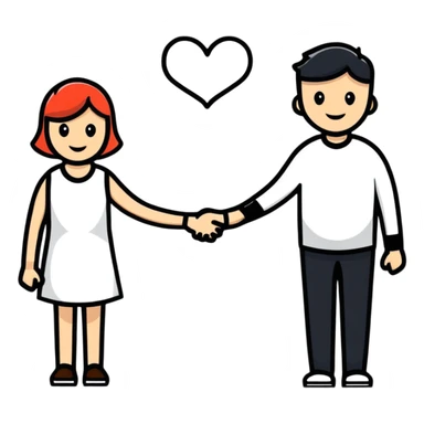 couple holding hands romantic sticker
