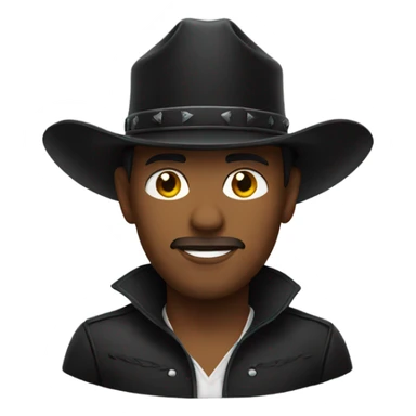 Person wearing a black cowboy hat  sticker