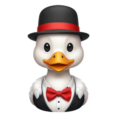 A cartoon very Italian duck sticker