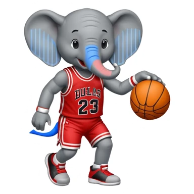 Elephant basketball michael jordan sticker