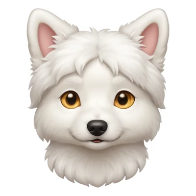 cute white dog sticker
