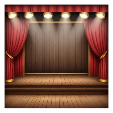 modern theater stage sticker