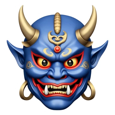 japanese oni mask ble sticker