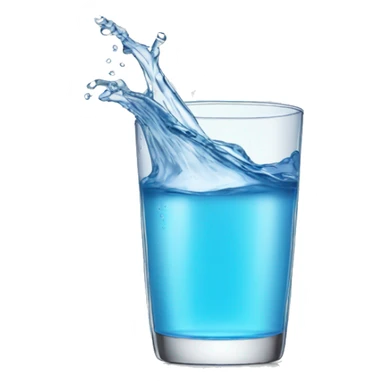 Clear splashing glass of water sticker