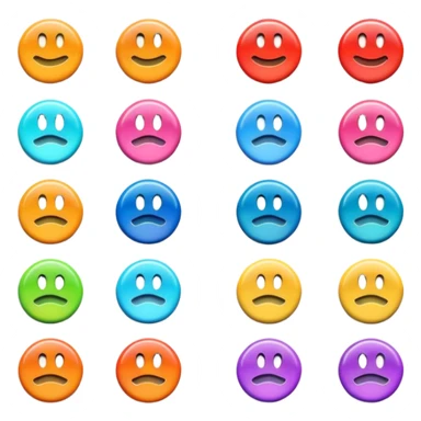 a colourful button not 3d or shading only 1 button no smiley face sticker
