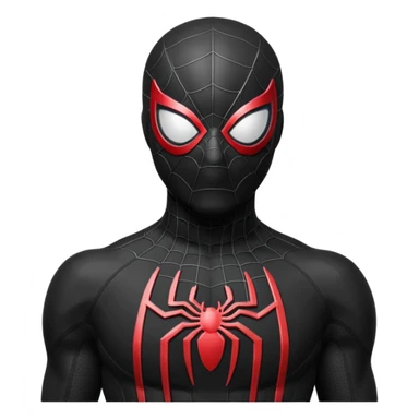 Full Black colored suit spider man sticker