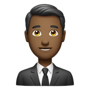 business man at offce sticker