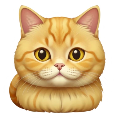 British shorthair cat with yellowish ginger fur sticker