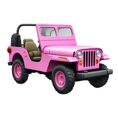 Pink Willy’s  army jeep  sticker