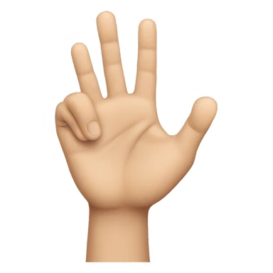 two hands palm up with wrist touching fingers slightly curled sticker