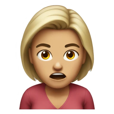 woman getting angry sticker